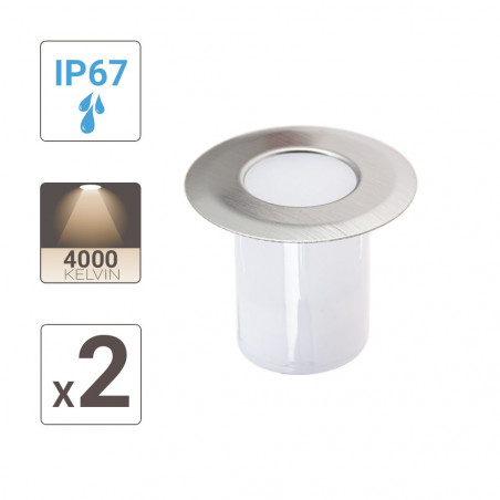 Rallonges Spots Encastrables GEYUEYA - Pack 5 Câbles 2 Pins IP67 3m Pour éclairage Extérieur