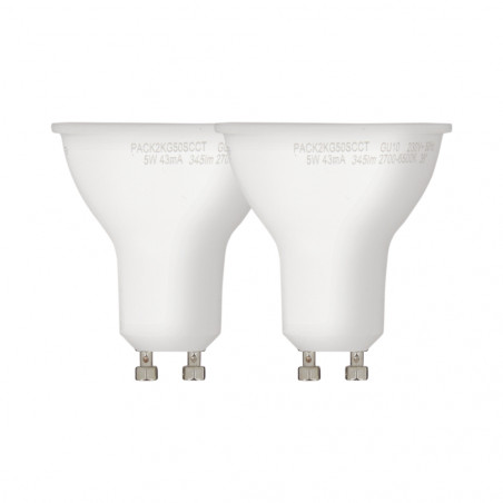 Ampoules LED GU10 Rouge - Lot De 2 - 3,5W - 350 Lm - 120° - Pour Ambiance Festive Et Déco