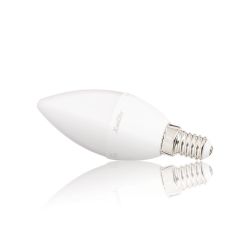 Ampoule Filament LED Flamme Opaque, culot E14, 250 Lumens, conso. 4 W (eq. 25 W), 4000K, Blanc neutre