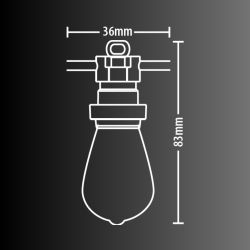 Guirlande lumineuse LED 5m 12V, extensible IP44, 10 boules ST48 mini-Edison