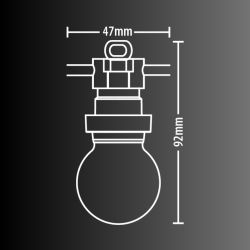 Guirlande lumineuse LED 5m 12V extensible IP44, 10 boules P45