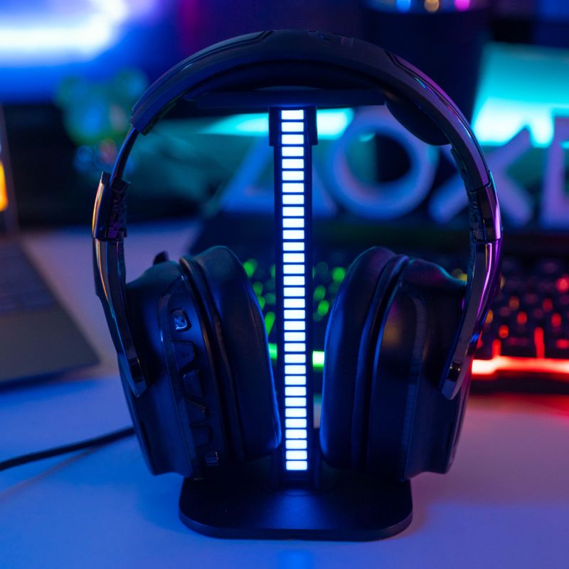 Support De Casque Avec Barre Lumineuse LED RVB Digital Synchronisation Support De Casque Avec Barre Lumineuse LED RVB Digital Synchronisation