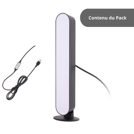 LuminKing Barre LED Musicale RGB - Synchronisation Musique, Portable Rechargeable, Style Rétro