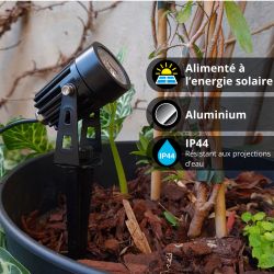 Double Projecteur LED Solaire, 450 Lumens, Spéciale Extérieur (IP44)
