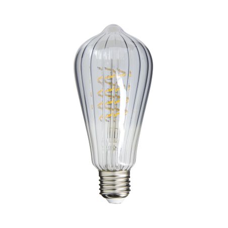 Pack De 2 Ampoules LED E27 ST64 Blanc Extra Chaud - 1800K, 7,6W, Verre Fumé
