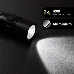 Torche LED rechargeable USB-C, ou piles, 2500 lumens