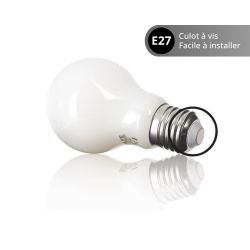 Ampoule LED A60 Dimmable, culot E27, conso. 12W (eq. 100W), 1521 lumens, Blanc neutre