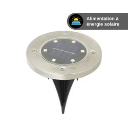 Lot de 2 Spots Solaires 6 LED Blanc froid IP44 8h d'autonomie
