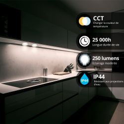 Lot de 10 Ampoules LED R50, culot E14, 6W cons. (40W eq.), lumière blanc chaud
