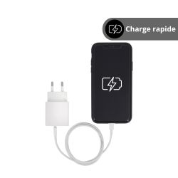 Adaptateur secteur 18W, 5V/3A, 2 ports de charge USB-C / USB-A