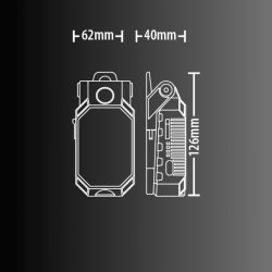 Baladeuse LED Rechargeable USB-C, 5 modes d'éclairage, 500 lumens