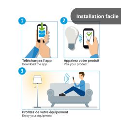 Spot de meuble acier brossé LED IP44, 2 modes de fixation, CCT