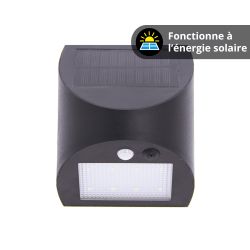 Applique murale hybride Solaire / USB, 350 Lumens, IP54, 3 modes d'éclairage, 10h d'autonomie