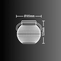 copy of Lanterne Solaire Boule IP44 - Finition verre teinté - Bleu ou Gris