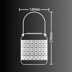 copy of Lanterne Solaire Intérieur doré IP44 - Métal - Blanc ou Noir