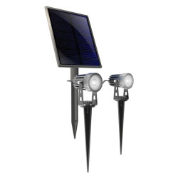 Double projecteur LED solaire