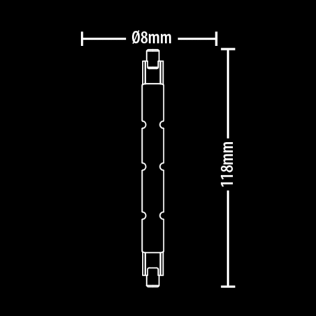 Ampoules Halogènes R7s 118mm 230W Dimmable - Pack De 5 - Blanc Chaud 2800K - Pour Projecteurs