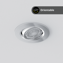 Lot de 3 Spots Encastrable LED Intégrés - Dimmable et Orientable - cons. 4.5W (eq. 50W) - 345 lumens - Blanc chaud