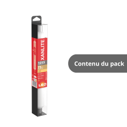 Tube LED, culot S19, 8,5W cons. (50W eq.), lumière blanc chaud