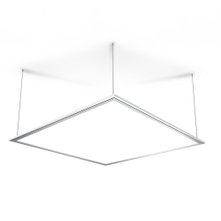 Plafonnier LED carré - cons. 42W - 3300 lumens - Blanc neutre - 3 modes de fixation