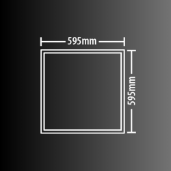 Plafonnier LED carré - cons. 42W - 3300 lumens - Blanc neutre - 3 modes de fixation