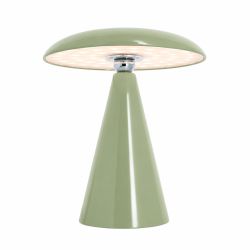Lampe à poser Clee vert sauge, USB rechargeable, Dimmable, CCT, Autonomie 72h max.
