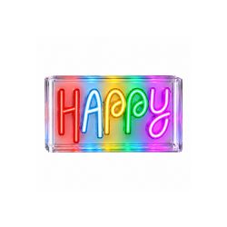 Lampe effet Néon « Happy » LED colorée