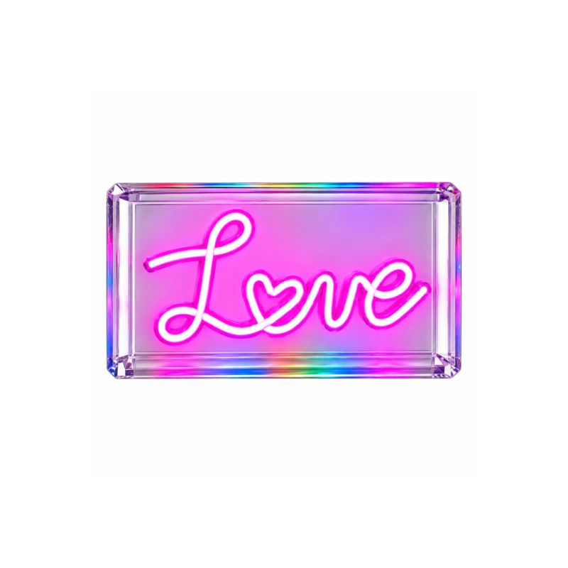Lampe effet Néon « LOVE » LED colorée