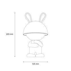 Lampe à poser lapin blanc