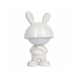 Lampe à poser lapin blanc