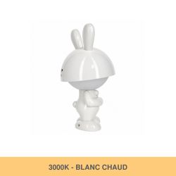 Lampe à poser lapin blanc