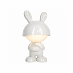 Lampe à poser lapin blanc