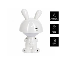 Lampe à poser lapin blanc