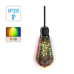Ampoule LED ST64, culot E27, fireworks