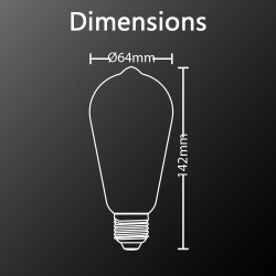 Ampoule LED ST64, culot E27, fireworks