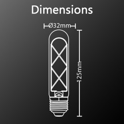 Ampoule LED T125 - culot E27 - vintage